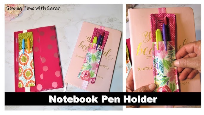 How to Sew a Pen or Pencil Bookmark Holder for ANY Notebook, Binder,  Planner or Journal in 10 Min! 