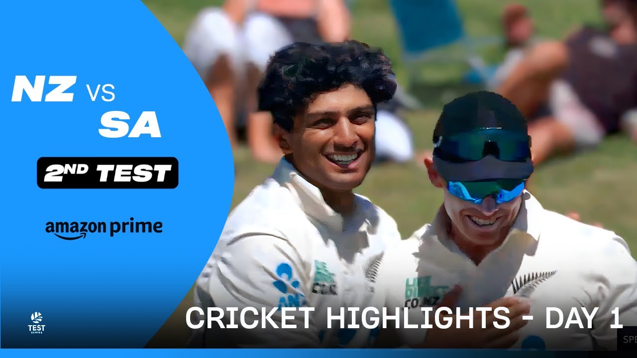 NZ vs SA 2nd Test - Cricket Highlights | Day 1 | Prime Video India ...