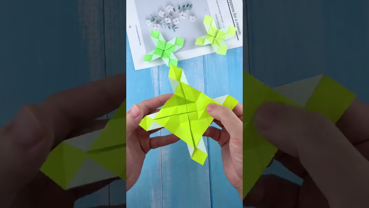 A few simple steps to make a fun rotating aircraft origami handmade