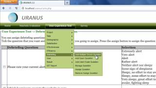 How to setup user experience test project using URANUS
