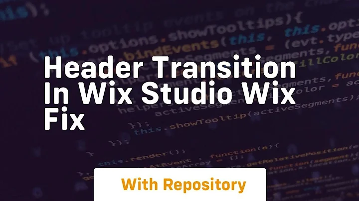 header transition in wix studio wix fix