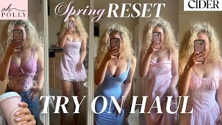 Oh Polly, Cider, Boohoo, Zara Try on Haul + Spring wardrobe reset vlog 🍰