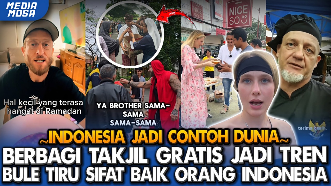 INDONESIA DIANGGAP MISKIN?! 😳 Bule Ini Bingung Lihat Ramadhan Penuh Takjil Gratis di Jalanan! 🇮🇩✨