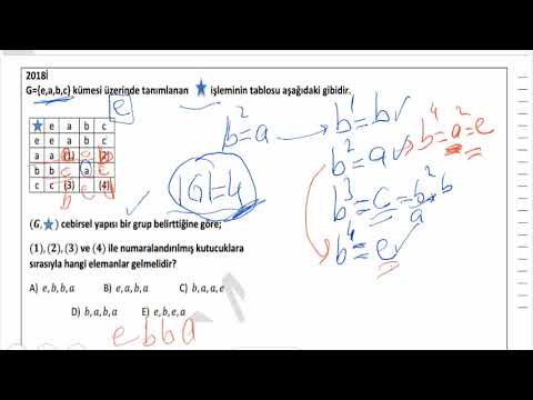 Soyut Cebir Sayilar Teorisi 5 Gruplar L Oabt Matematik Cikmis Soru Cozumleri 2013 2018 Youtube