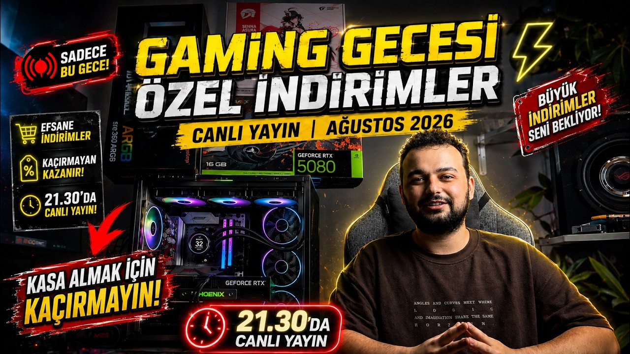 🟢GAMİNG GECESİ ÖZEL İNDİRİMLER 🟥CANLI YAYIN I 28 AĞUSTOS 2026