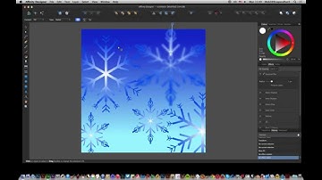 Snowflakes Christmas design in Affinity designer using fonts tutorial
