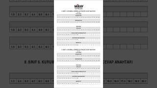 8. sınıf Miray yayınları 6. deneme cevap anahtarı