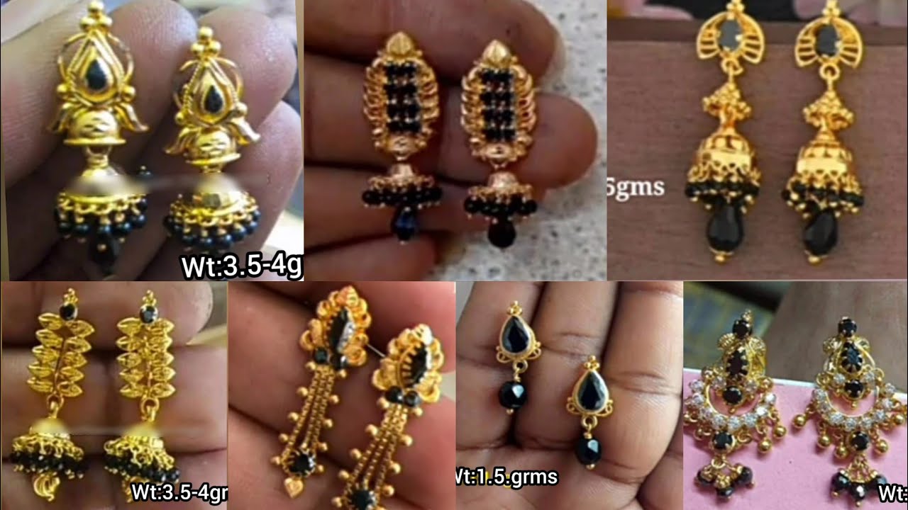 Fashion :: Earrings :: Stylish Oxidized Golden Black Beads Earrings for  Women