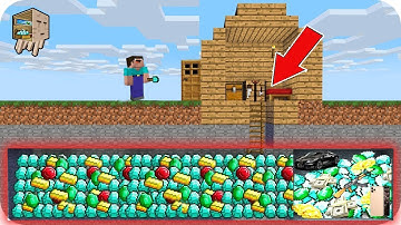 Minecraft NOOB vs PRO : NOOB FOUND SUPER TREASURE UNDER HOUSE! Challenge 100% trolling!