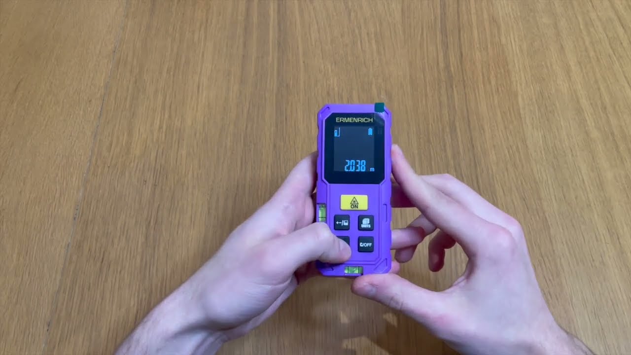 Лазерная рулетка Ermenrich Reel PLUS GS40 | Ermenrich – видео распаковки