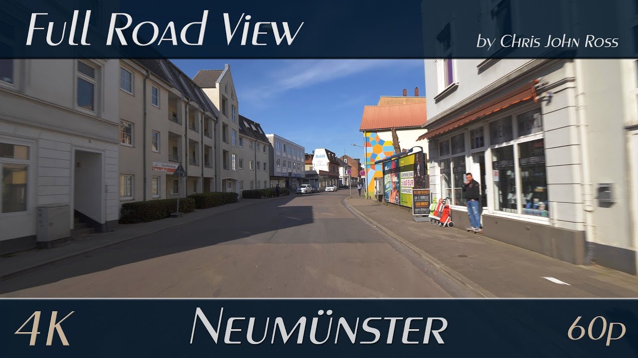Neumünster, Germany: Christianstraße, Tungendorfer Straße, Süderdorfkamp - 4K (2160p/60p) Ultra HD