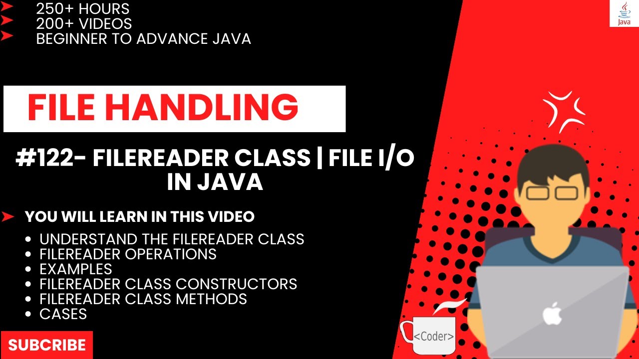 #122. File I/O | FileReader Class | File Handling in Java | Advance ...