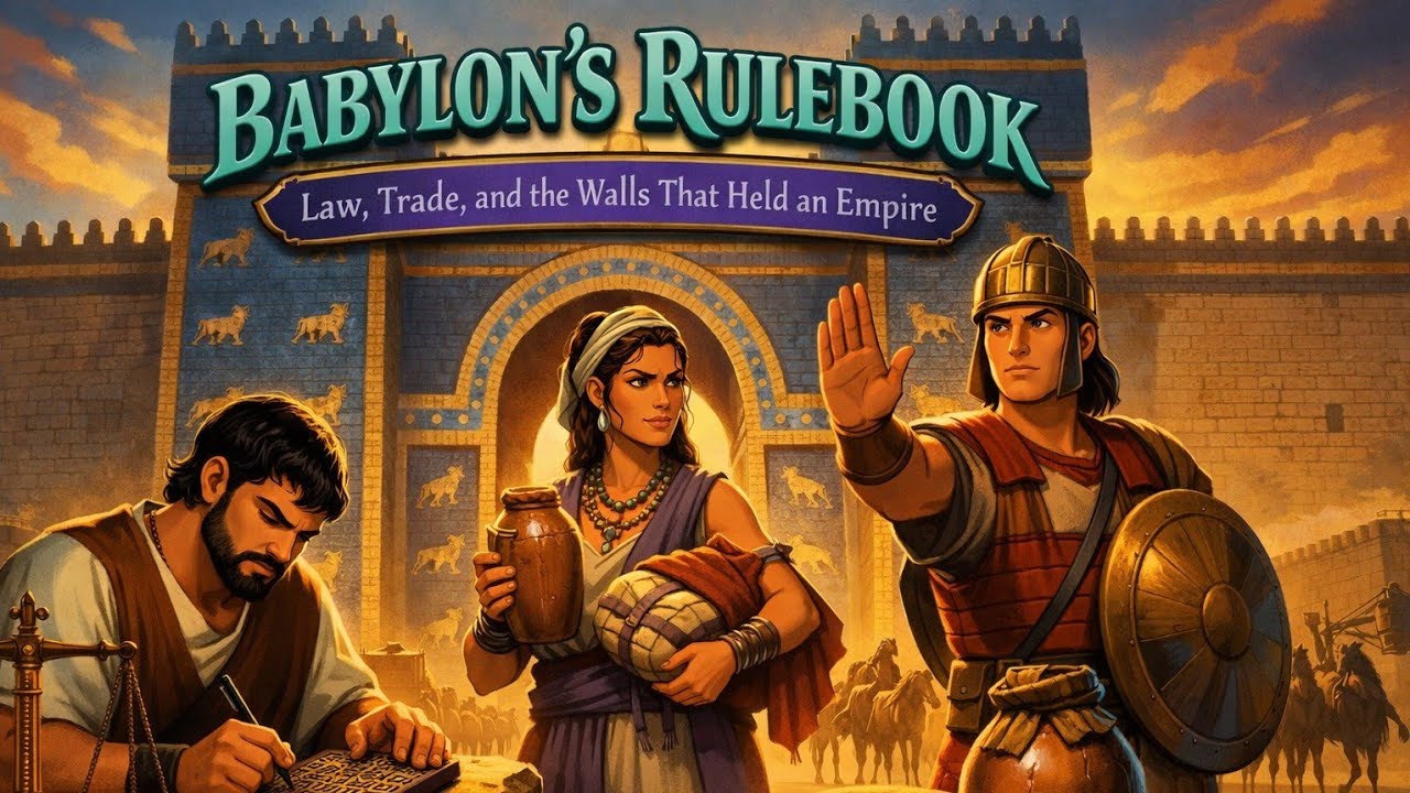 Babylon’s Rulebook 🧱 | Law, Trade, and the Walls That Held an Empire