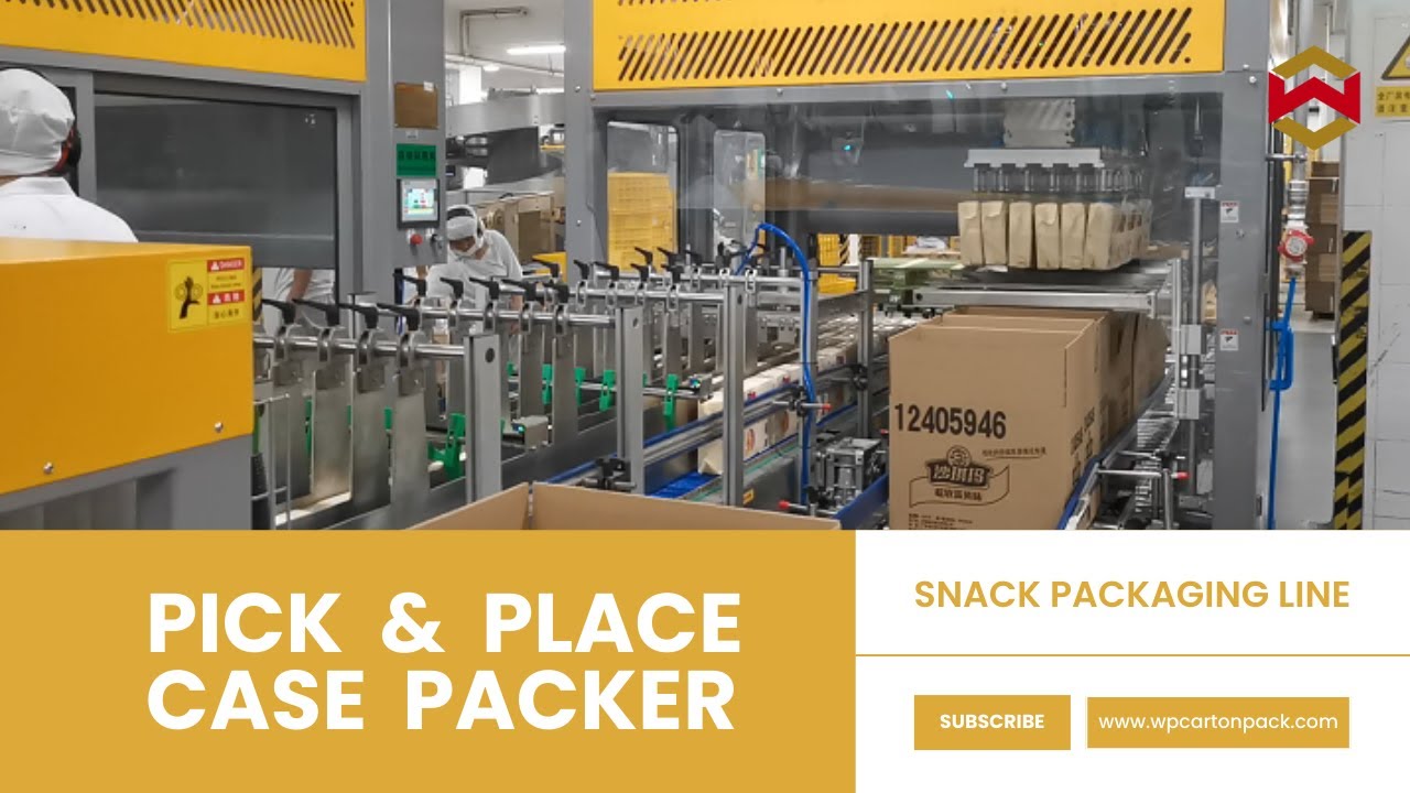 WIN-WIN PACK Fully Automatic Snack Packaging Line | Pick and Place Case Packer | Sachima Packaging
