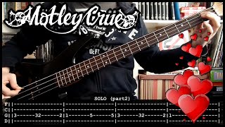 MÖTLEY CRÜE - Without you 💕 (bass cover w/Tabs & lyrics)