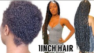 36" Soft Locs Tutorial | Distressed Soft Locs on VERY Short hair |#ExtendedSoftLocsTutorial