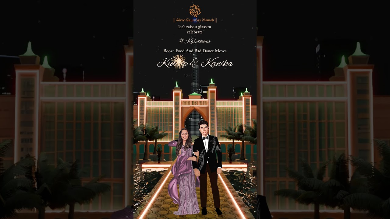 3D Wedding Invite l Digital Wedding Invitation l 3D Save the date Wedding Invitation | InvitoAI-1511
