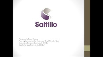 Training Communication Partners by Simplifying the Task of Modeling-  Gretchen Storm, MS, CCC-SLP