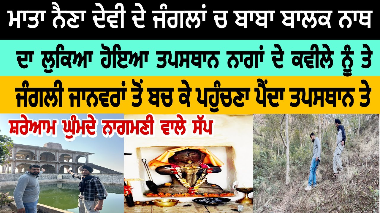 ਮੌਤ ਦੇ ਮੂੰਹ 'ਚ ਜਾਕੇ ਨੈਣਾਂ ਦੇਵੀ ਮਾਤਾ ਦੇ ਜੰਗਲਾਂ 'ਚ ਲੱਭਿਆ ਬਾਬਾ ਬਾਲਕ ਨਾਥ ਜੀ ਦਾ ਸਥਾਨ|Karam ।vlogs |update