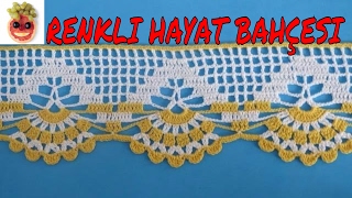 Dantel Havlu Kenarı Örneği - Anlatımlı Yapılışı - Örgü Dantel Oya El İşi