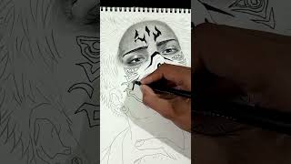 Sukuna realistic sketch Part 1.       #sukuna #anime #art #sketch