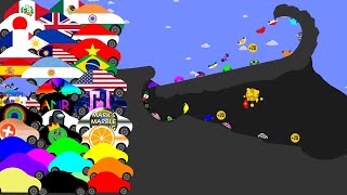 Download Lagu Countries vs Channels vs Colors | 150 Car Race MP3