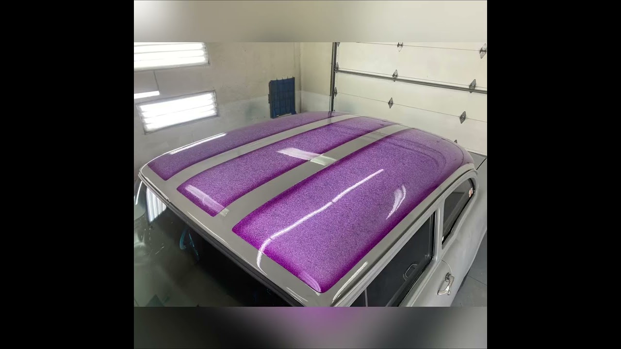 55 Chevy gasser with Kandy Koated Kustoms Lavender Metal flake.4 orders go 2 Kandykoatedkustoms.com