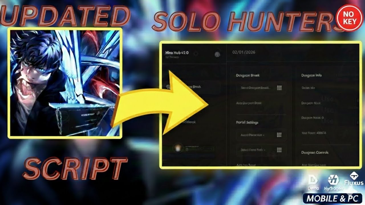 🚀 [UPDATED] SOLO HUNTERS SCRIPT! BEST AUTO-FARM, INSTANT DUNGEON & NO KEY | 2026
