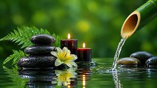 Healing Piano and Bamboo Water Sounds 🌿| Relaxing Music for Deep Sleep and Meditation