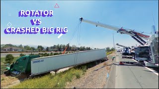 Big rig lost control and crashed into ditch  Filmed with GoPro MAX