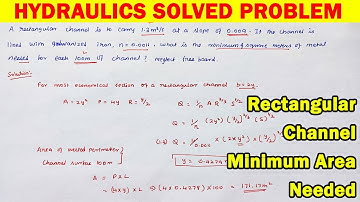 Applied Hydraulic Engineering Numerical | flow velocities | rectangular channel | fluid mechanics