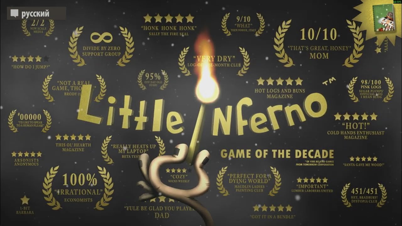 Little Inferno  - начальная заставка игры (с предупреждением и Tomorrow Corporation)