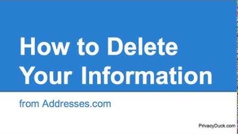 How to Delete Your Personal Information from Addresses.com | PrivacyDuck.com