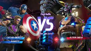 Marvel vs Capcom: Infinite - Captain America/ Hawkeye vs Ultron Sigma Arcade Mode