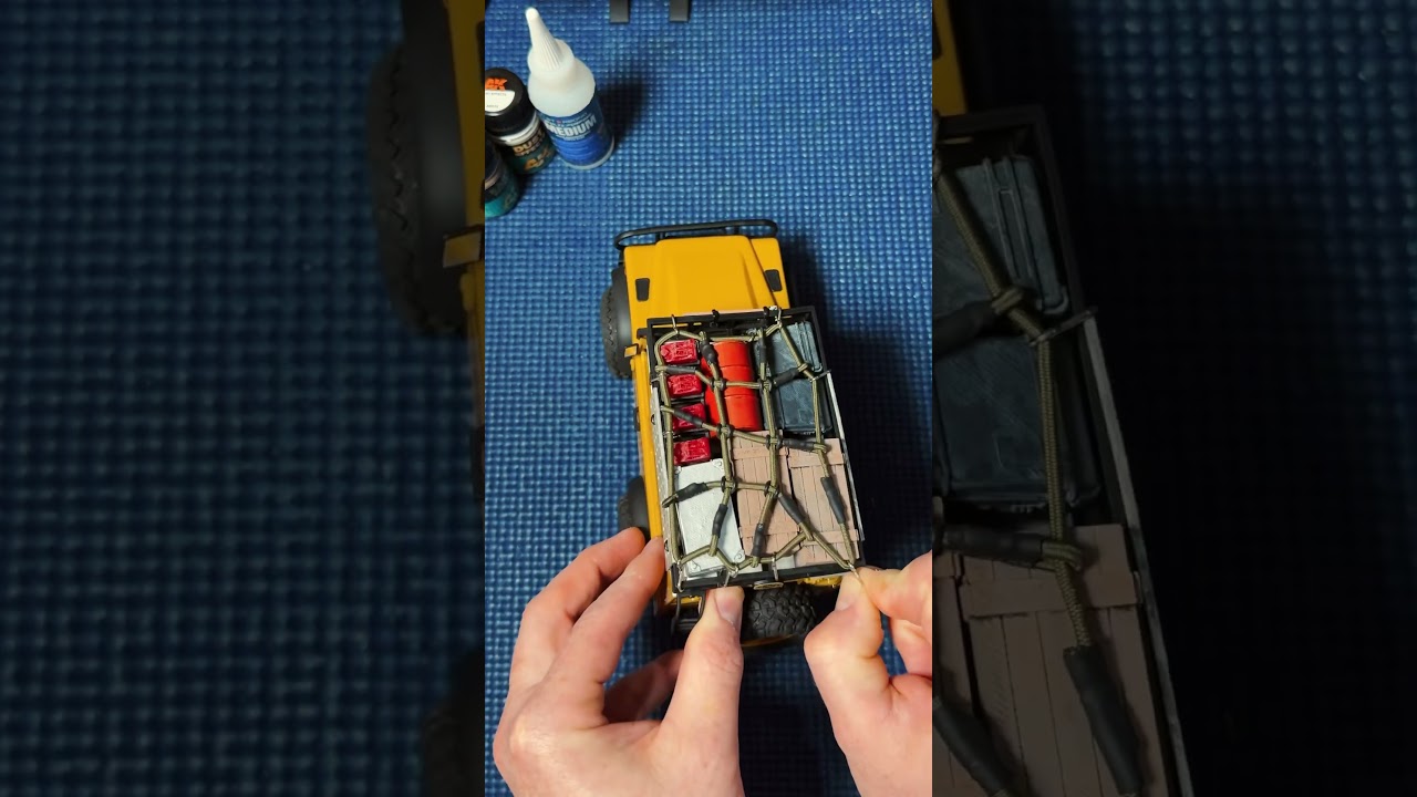 Loading scale accessories on a trail truck is like playing Tetris, but more satisfying. 😊 