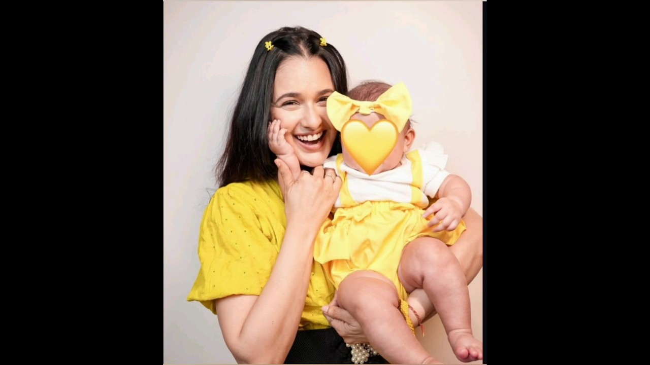 actress yuvika Chaudhary with her daughter 