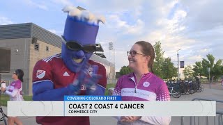 Colorado Avs, Rapids cheer on cyclists riding cross country for cancer research