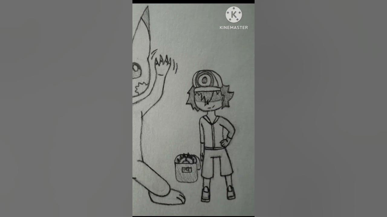 ASH E PIKACHU - Desenho de godenote - Gartic