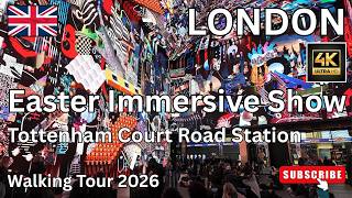 LONDON [4K] Easter Outernet Digital Art Immersive Show Tottenham Court Road Walking Tour #viral #4k