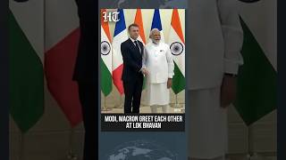 Modi Hosts Macron in Mumbai, Leaders Share Embrace and Deepen Bilateral Partnership | #shorts
