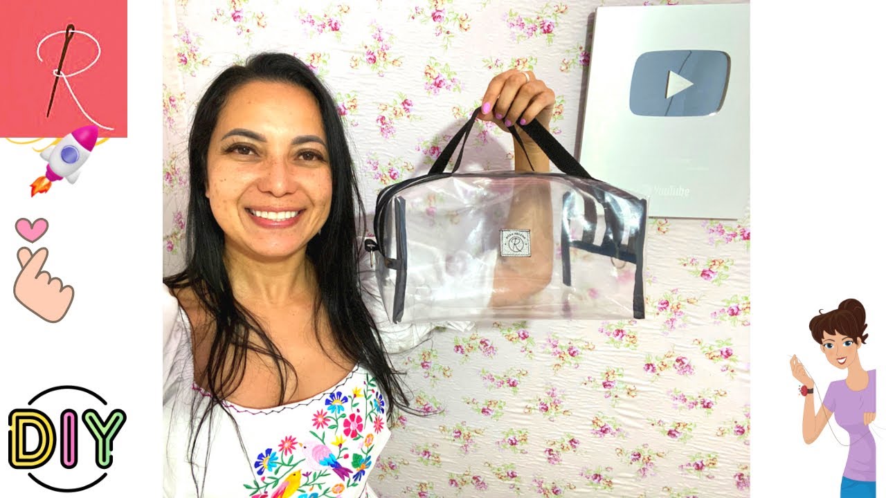 COMO FAZER BOLSA MALETA DE PLÁSTICO CRISTAL
