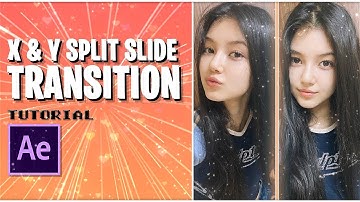 x & y split slide transition after effects tutorial!