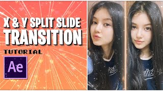 x & y split slide transition after effects tutorial!