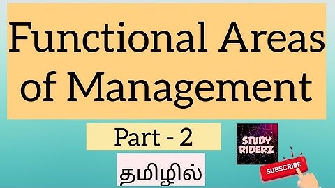 Functional Areas of Management | Part 2 | @StudyRiderz