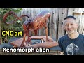 CNC carving a Xenomorph alien with the Shapeoko XXL