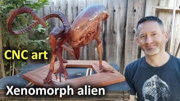 CNC carving a Xenomorph alien with the Shapeoko XXL