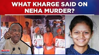 Neha Hiremath Case: Hubballi Dharwad Lingayat Candidate Quits, Mallikarjun Kharge Speaks Out, Watch