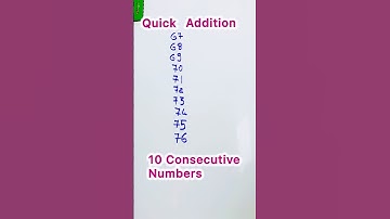 Addition Of 10 Consecutive Numbers💯👌|| Adding Consecutive Numbers #addition #consecutive #numbers