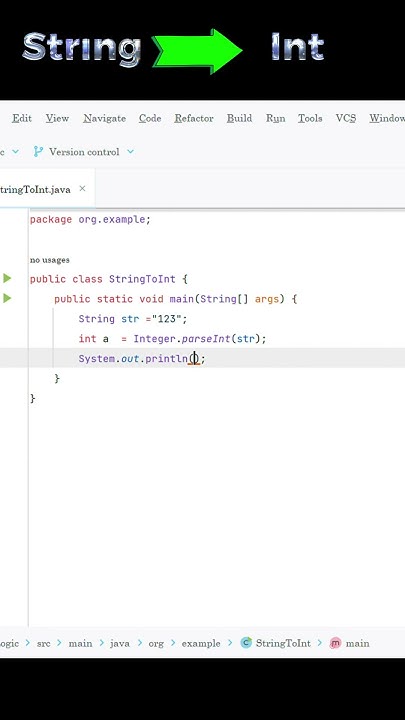 convert string to int in java#shorts #java #youtubeshorts #shortsfeed # ...