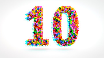 Learn Number 10 on 3d Color Balls | Sparta Anaglyph Slide Effects (sponsored by preview2effects)